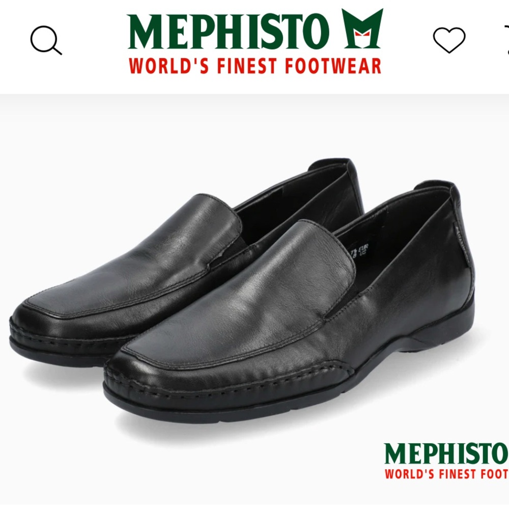 Mephisto Classic Black Slip-On Shoes
